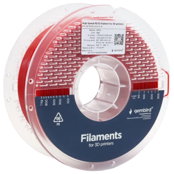 Filament Gembird 3DP-PETG1.75HY-01-R Red photo 2