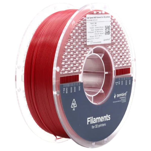 Филамент Gembird 3DP-ABS1.75HY-01-R Красный photo 1