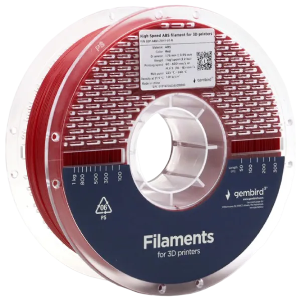 Филамент Gembird 3DP-ABS1.75HY-01-R Красный photo 2