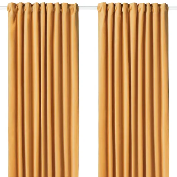 Шторы Ikea Sanela Золото / Хлопок photo 1