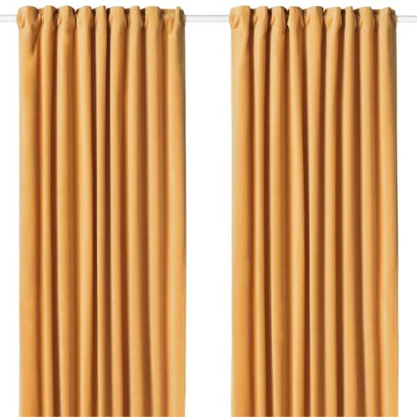Шторы Ikea Sanela Золото / Хлопок photo 1