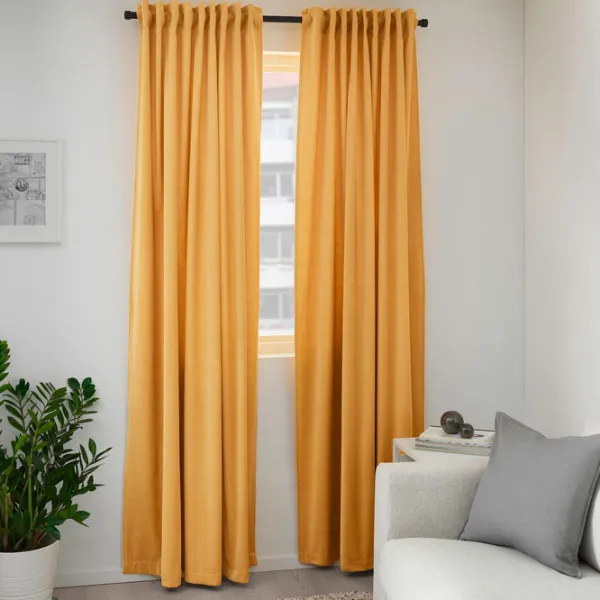 Шторы Ikea Sanela Золото / Хлопок photo 5