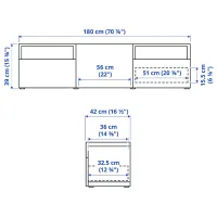 Тумба под телевизор Ikea Besta 39 x 180 x 42см / ДСП photo 6