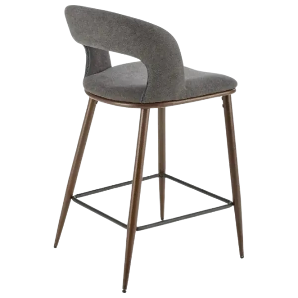 Scaun de bar AG H114 Catifea / Lemn / Grey photo 4 Scaun de bar AG H114 Catifea / Lemn / Grey photo 4
