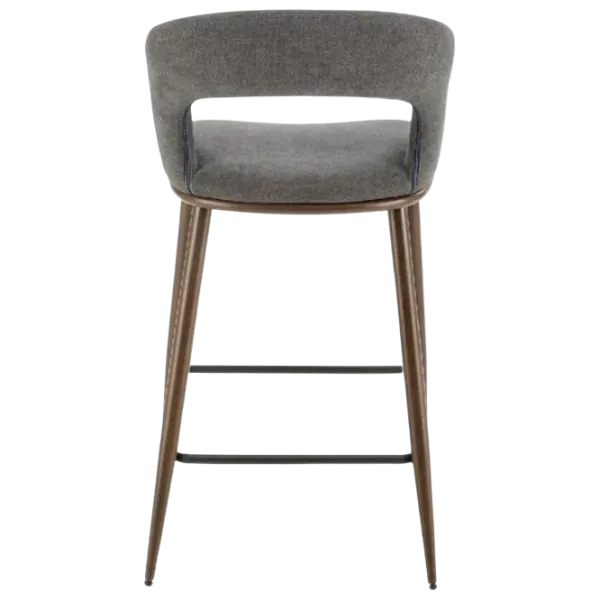 Scaun de bar AG H114 Catifea / Lemn / Grey photo 5 Scaun de bar AG H114 Catifea / Lemn / Grey photo 5