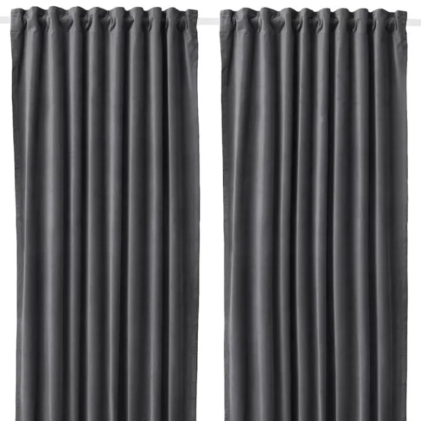 Шторы Ikea Sanela Серый / Хлопок photo 1