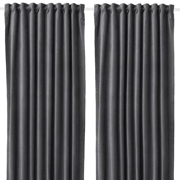 Шторы Ikea Sanela Серый / Хлопок photo 1