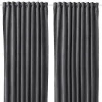 Шторы Ikea Sanela Серый / Хлопок