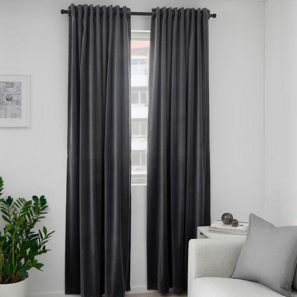 Шторы Ikea Sanela Серый / Хлопок photo 4