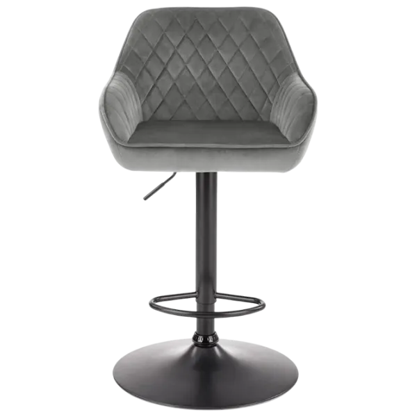 Scaun de bar Halmar H103  Catifea / Metal / Grey photo 1