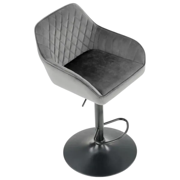 Scaun de bar Halmar H103  Catifea / Metal / Grey photo 2