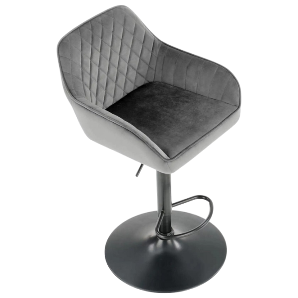 Scaun de bar Halmar H103  Catifea / Metal / Grey photo 2