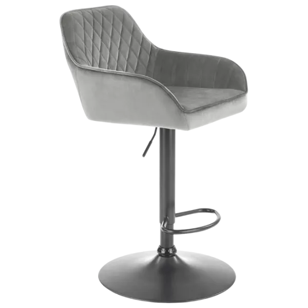 Scaun de bar Halmar H103  Catifea / Metal / Grey photo 3