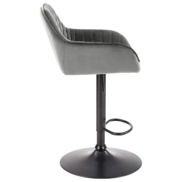 Scaun de bar Halmar H103  Catifea / Metal / Grey photo 4