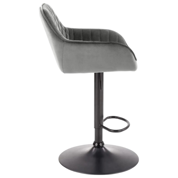 Scaun de bar Halmar H103  Catifea / Metal / Grey photo 4