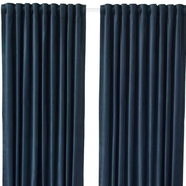 Шторы Ikea Sanela Синий / Хлопок photo 1