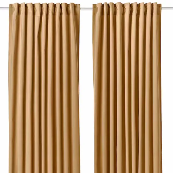 Шторы Ikea Sanela Бежевый / Хлопок photo 1