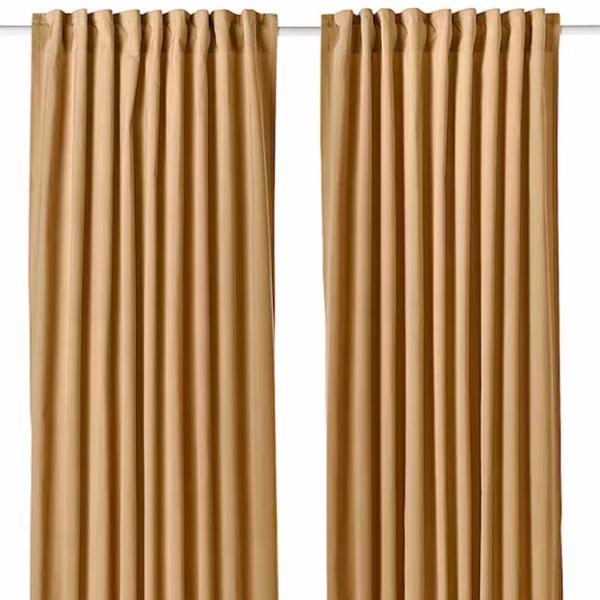 Шторы Ikea Sanela Бежевый / Хлопок photo 1