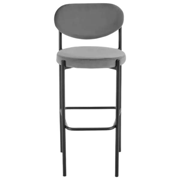 Scaun de bar AG H108 Catifea / Lemn / Grey photo 1