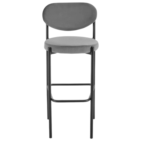 Scaun de bar AG H108 Catifea / Lemn / Grey photo 1