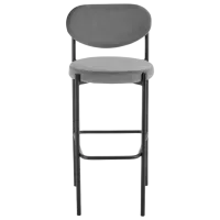 Барный стул AG H108 Бархат / Дерево / Grey