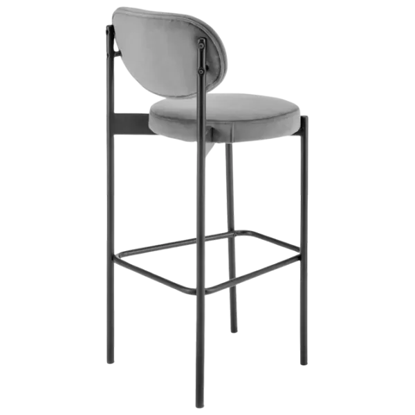 Scaun de bar AG H108 Catifea / Lemn / Grey photo 4