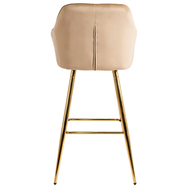 Scaun de bar Mebel Elite Salem  Catifea / Lemn / Beige photo 4