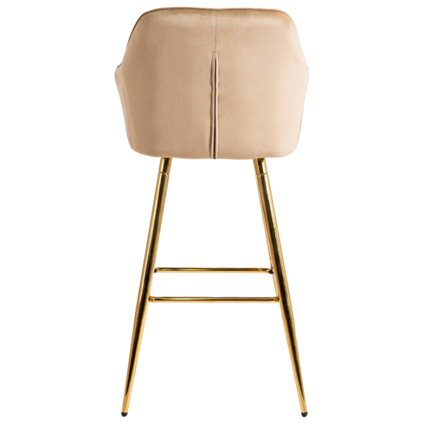 Scaun de bar Mebel Elite Salem  Catifea / Lemn / Beige photo 4