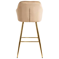 Барный стул Mebel Elite Salem Бархат / Дерево / Бежевый photo 4