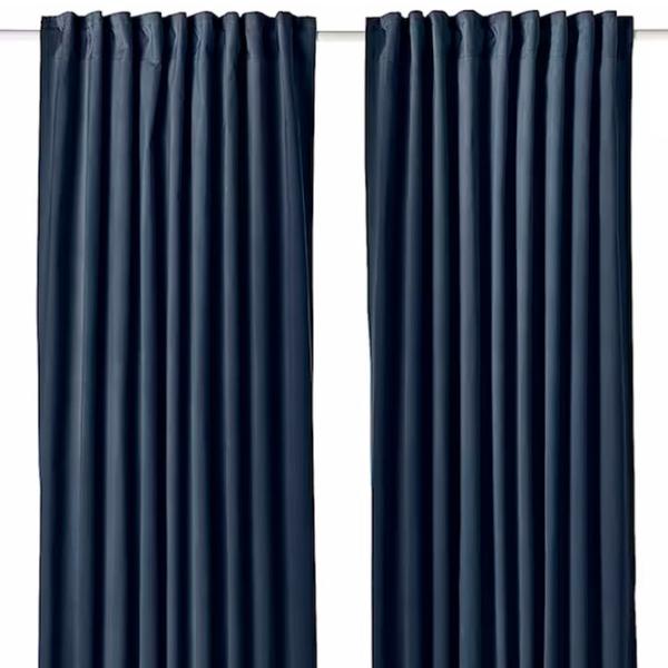 Шторы Ikea Sanela Синий / Хлопок photo 1