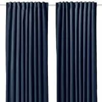 Шторы Ikea Sanela Синий / Хлопок