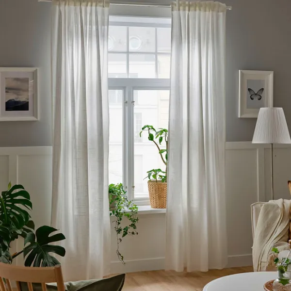 Шторы Ikea Silverlonn Белый / Хлопок photo 5