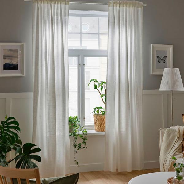 Шторы Ikea Silverlonn Белый / Хлопок photo 5