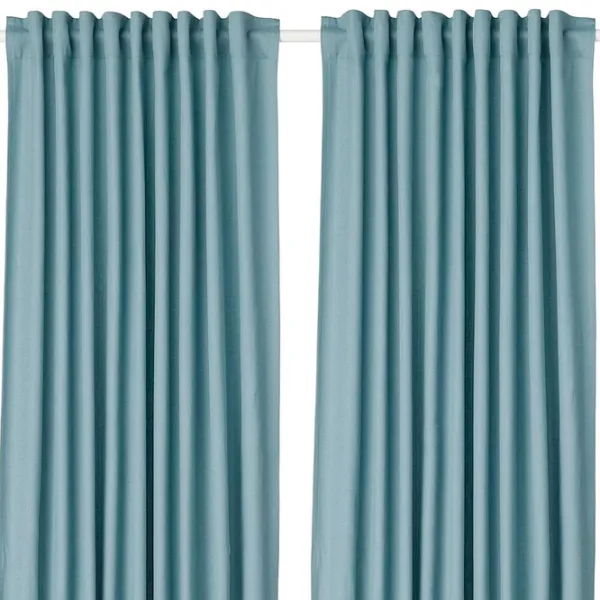 Шторы Ikea Tibast Синий / Хлопок photo 1