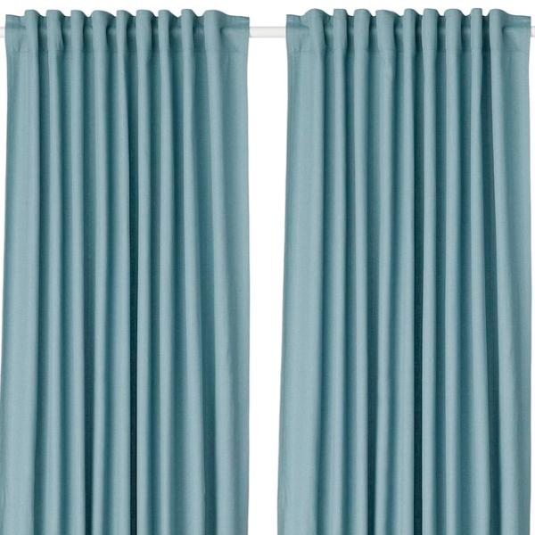 Шторы Ikea Tibast Синий / Хлопок photo 1