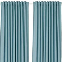 Шторы Ikea Tibast Синий / Хлопок