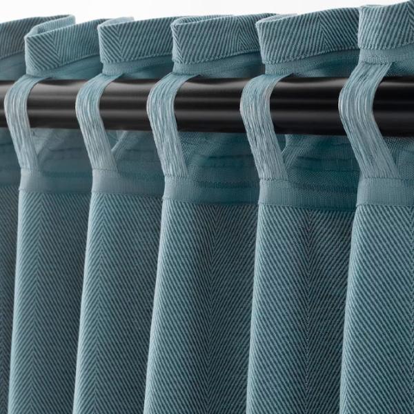 Шторы Ikea Tibast Синий / Хлопок photo 3