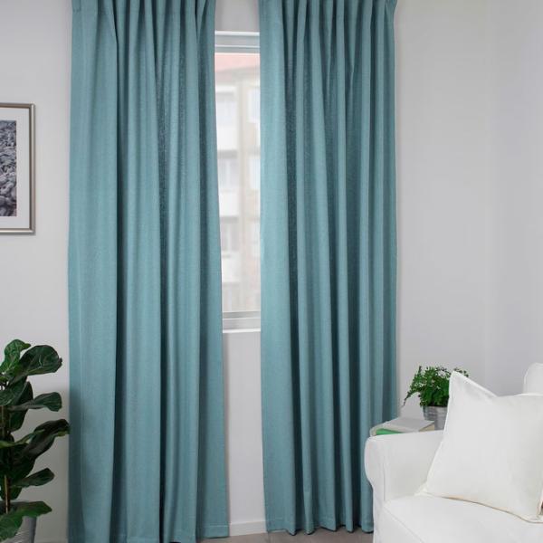 Шторы Ikea Tibast Синий / Хлопок photo 4