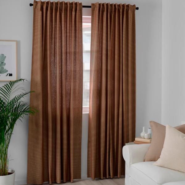 Шторы Ikea Tibast Красный / Хлопок photo 5