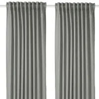 Шторы Ikea Tibast Зеленый / Хлопок