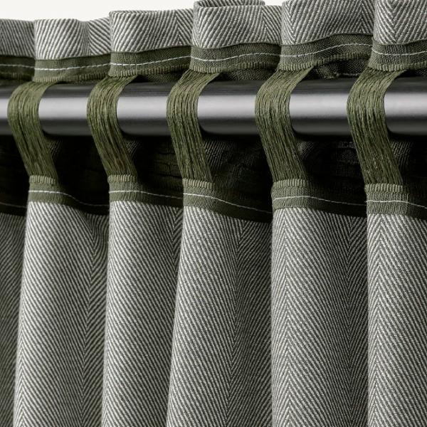 Шторы Ikea Tibast Зеленый / Хлопок photo 4