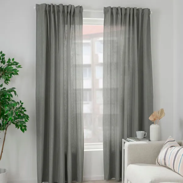 Шторы Ikea Tibast Зеленый / Хлопок photo 5