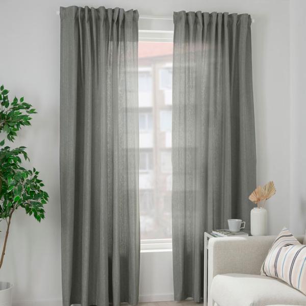 Шторы Ikea Tibast Зеленый / Хлопок photo 5