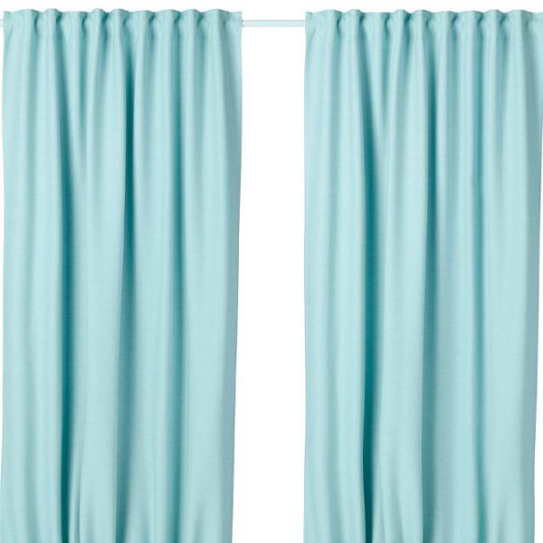 Шторы Ikea Vilborg Аквамариновый / Полиэстер photo 1