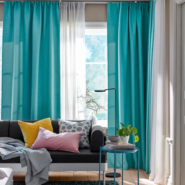 Шторы Ikea Vilborg Аквамариновый / Полиэстер photo 5