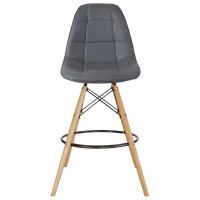 Scaun de bar Sunrise B-04 PU Piele artificială / Lemn / Grey