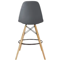 Scaun de bar Sunrise B-04 PU Piele artificială / Lemn / Grey photo 3