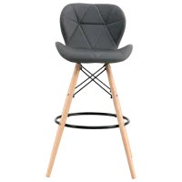 Scaun de bar Sunrise B-07 PU Piele artificială / Lemn / Grey