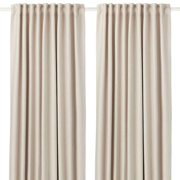 Шторы Ikea Vilborg Бежевый / Полиэстер photo 1