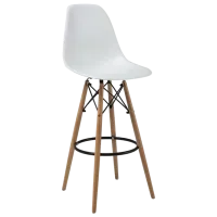 Барный стул Signal Enzo H-1 Пластик / Дерево / Белый
